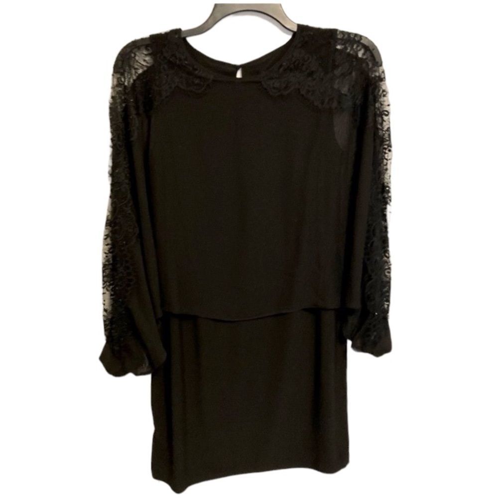 MSK Black Lace Cocktail Dress Medium NWT